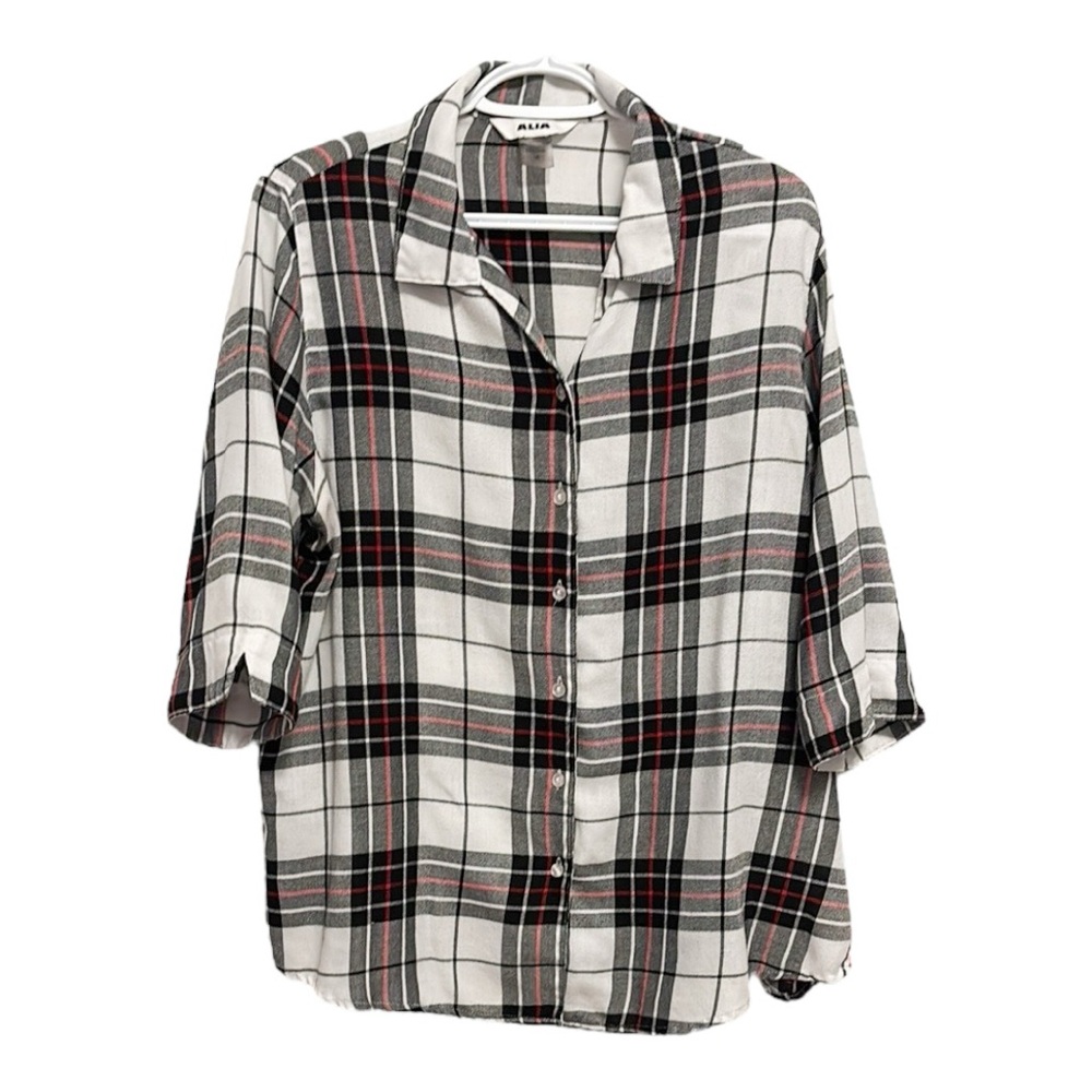 Alia Plaid Button-Up Shirt
